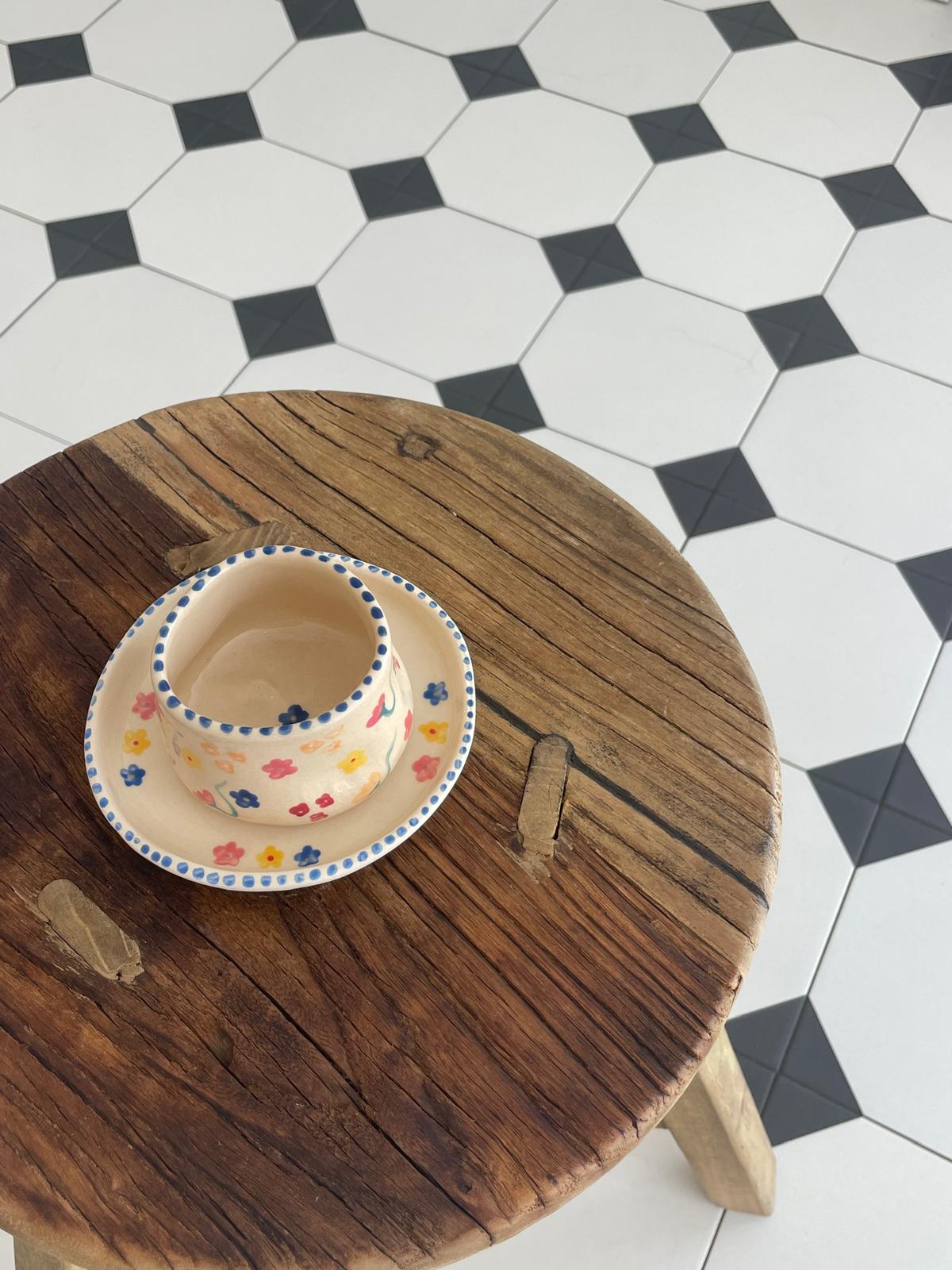 Espresso Cup & Saucer Set | Primavera Collection (Made-to-order)