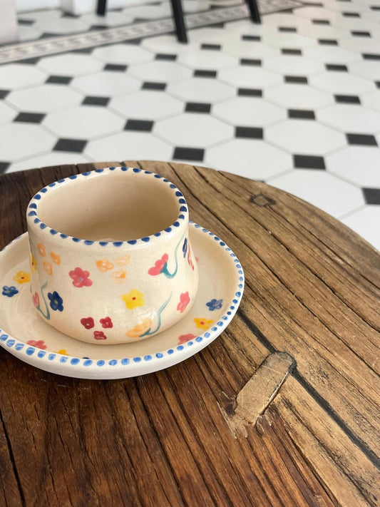 Espresso Cup & Saucer Set | Primavera Collection (Made-to-order)
